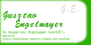 gusztav engelmayer business card